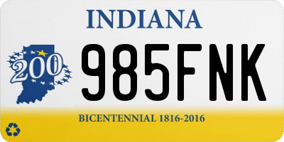 IN license plate 985FNK