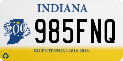 IN license plate 985FNQ