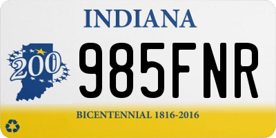 IN license plate 985FNR