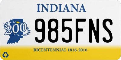 IN license plate 985FNS