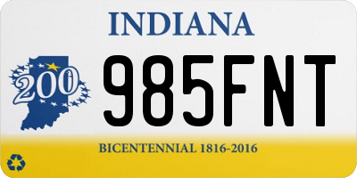 IN license plate 985FNT