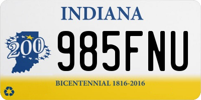 IN license plate 985FNU