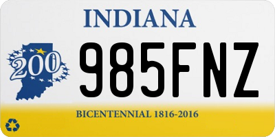 IN license plate 985FNZ