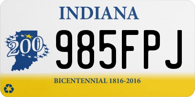 IN license plate 985FPJ