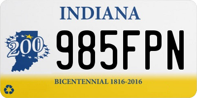 IN license plate 985FPN