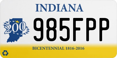 IN license plate 985FPP