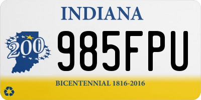 IN license plate 985FPU