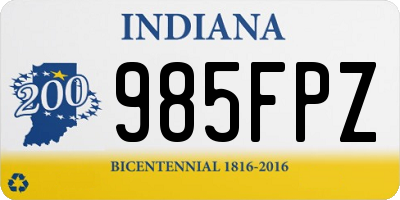 IN license plate 985FPZ