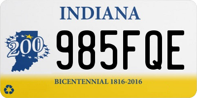 IN license plate 985FQE