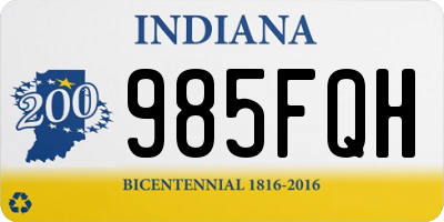 IN license plate 985FQH