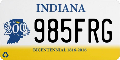 IN license plate 985FRG