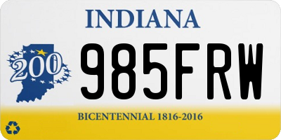 IN license plate 985FRW