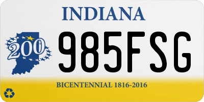 IN license plate 985FSG