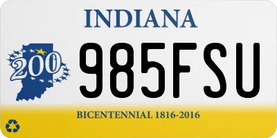 IN license plate 985FSU