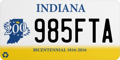 IN license plate 985FTA