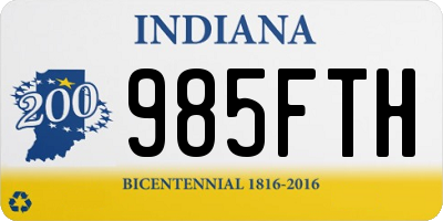 IN license plate 985FTH