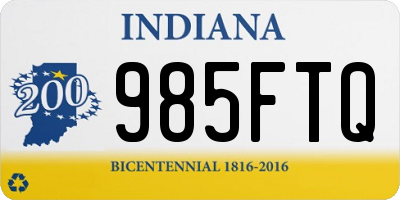 IN license plate 985FTQ