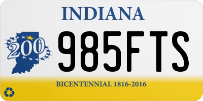 IN license plate 985FTS