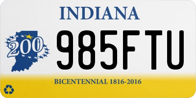 IN license plate 985FTU