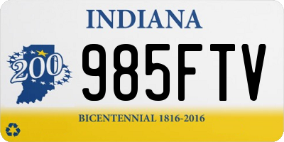 IN license plate 985FTV