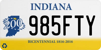 IN license plate 985FTY