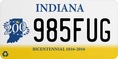 IN license plate 985FUG