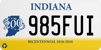 IN license plate 985FUI