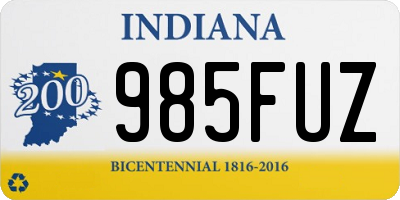 IN license plate 985FUZ