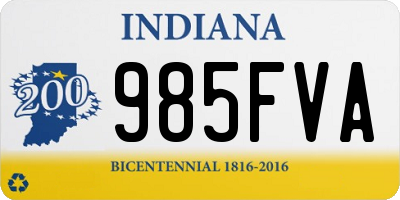 IN license plate 985FVA