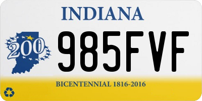 IN license plate 985FVF