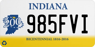 IN license plate 985FVI