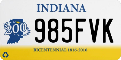 IN license plate 985FVK