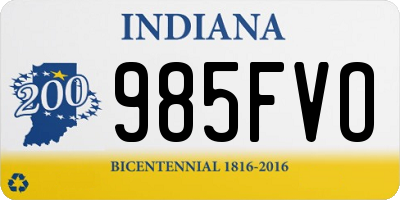 IN license plate 985FVO