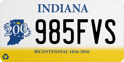 IN license plate 985FVS