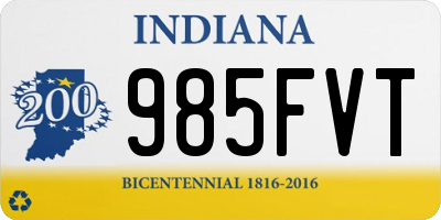 IN license plate 985FVT