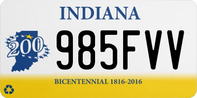 IN license plate 985FVV