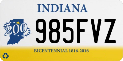 IN license plate 985FVZ