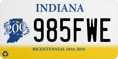 IN license plate 985FWE