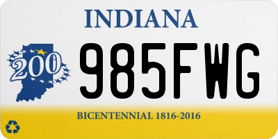 IN license plate 985FWG