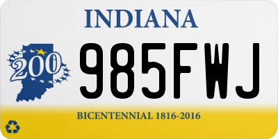 IN license plate 985FWJ