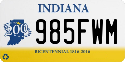 IN license plate 985FWM