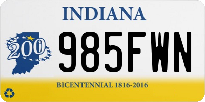 IN license plate 985FWN