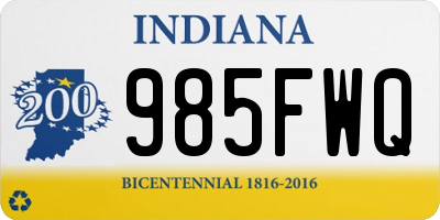 IN license plate 985FWQ