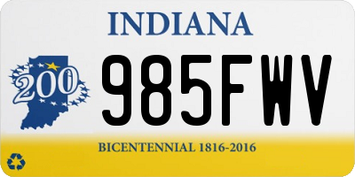 IN license plate 985FWV