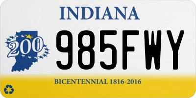 IN license plate 985FWY