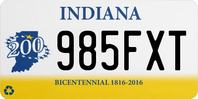 IN license plate 985FXT