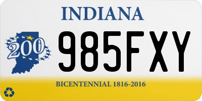 IN license plate 985FXY