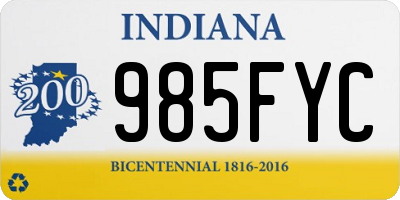 IN license plate 985FYC