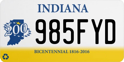 IN license plate 985FYD