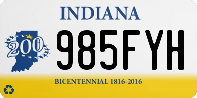 IN license plate 985FYH